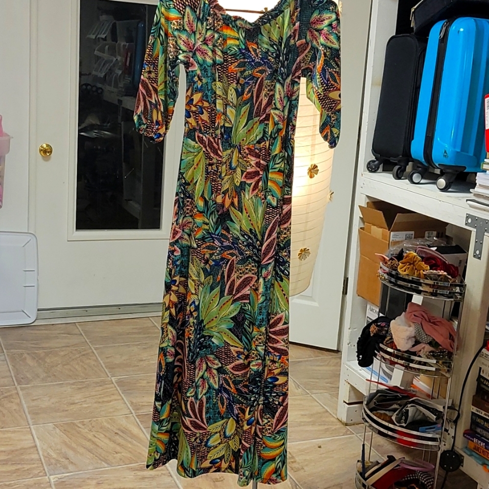 Glamour Floral Sleeveless Maxi Dress Size S